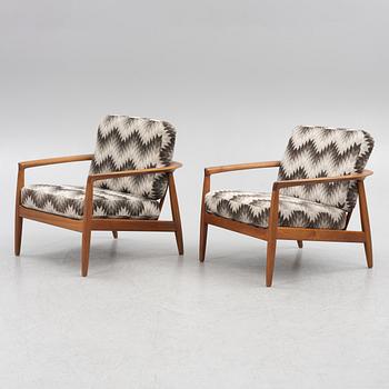 Folke Ohlsson, a pair of "Carmel" armchairs, Bodafors, Sweden, 1960s.