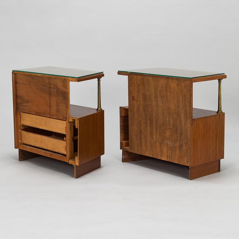 A pair of bed side tables, 1960s-70s.