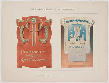 Tre planschverk, "Neue Schriften und Firmenschilder", "Der Praktische Schildmaler" och "Der Praktische Decorationsmaler".