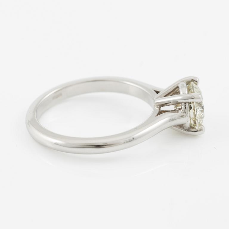 Ring 18K white gold with brilliant-cut diamond 1.42 ct.
