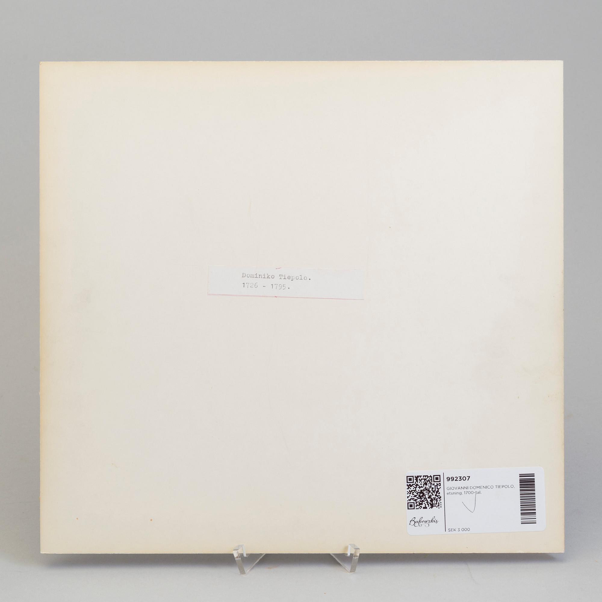 GIOVANNI DOMENICO TIEPOLO, etching, 18th century.