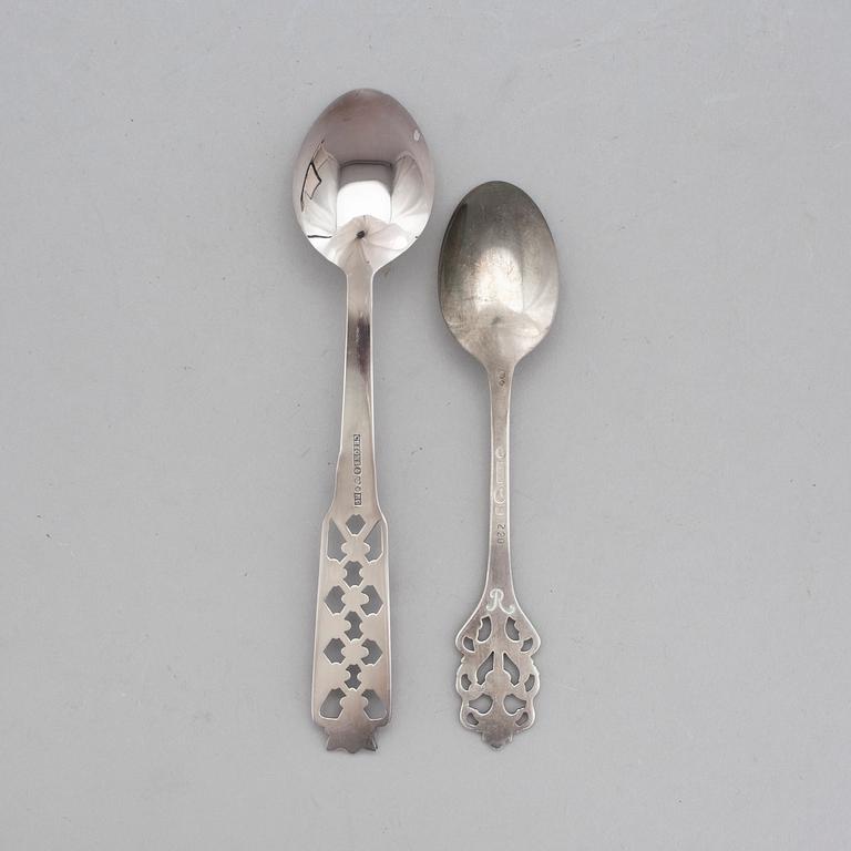 KAFFE- och MOCKASKEDAR, 24 st, silver, bl a Ceson, vikt 256 g.