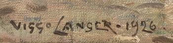 VIGGO LANGER, oil on canvas, signed and dated- 1926.