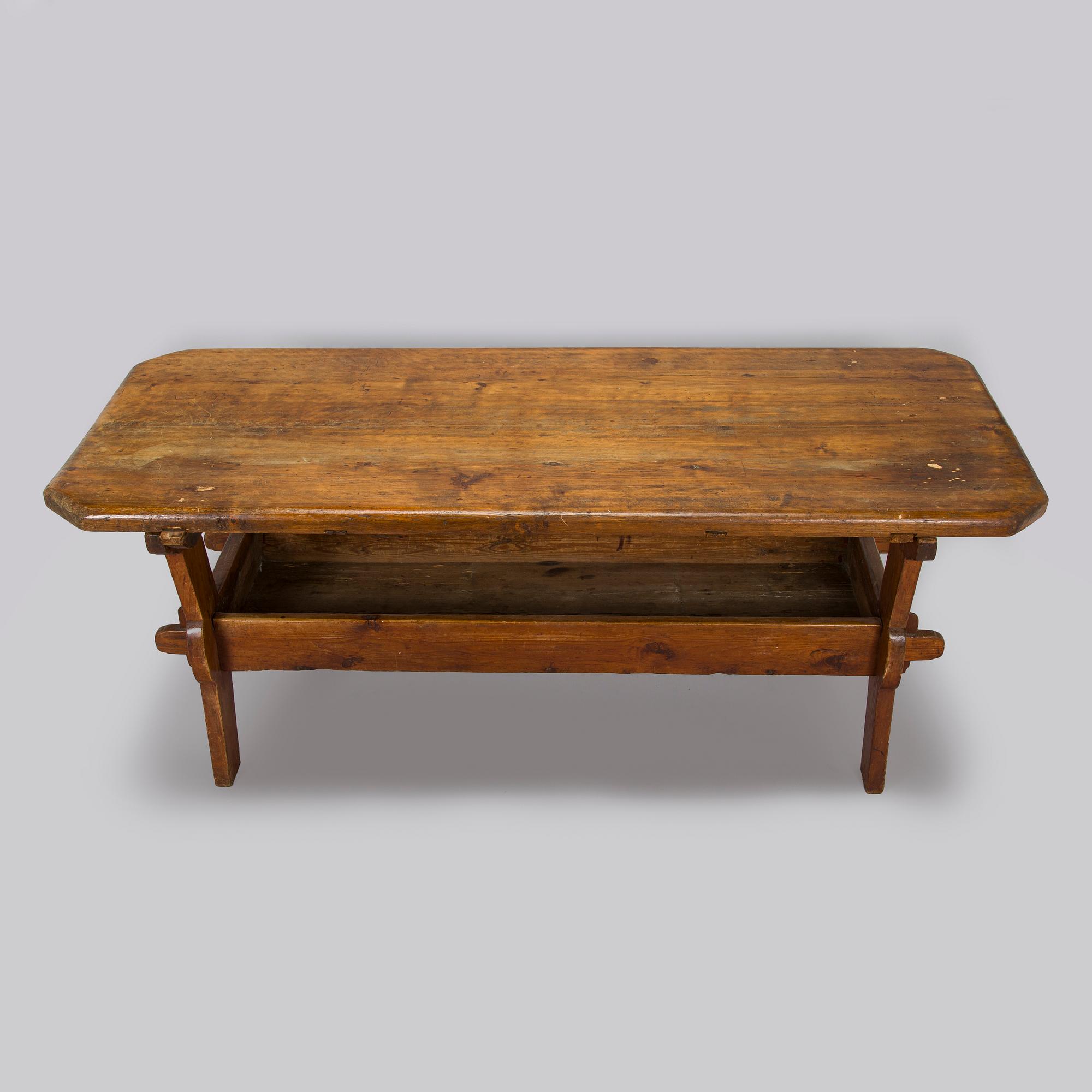 A trestle table, vernacular, Finland, early 19th century.