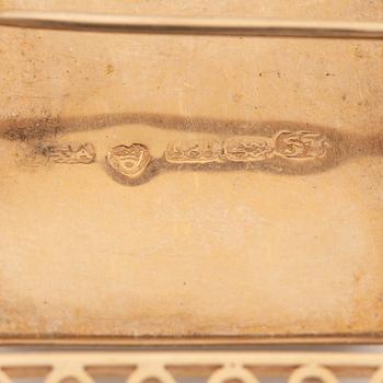 Brosch, 14K guld med spektrolit, Finland.
