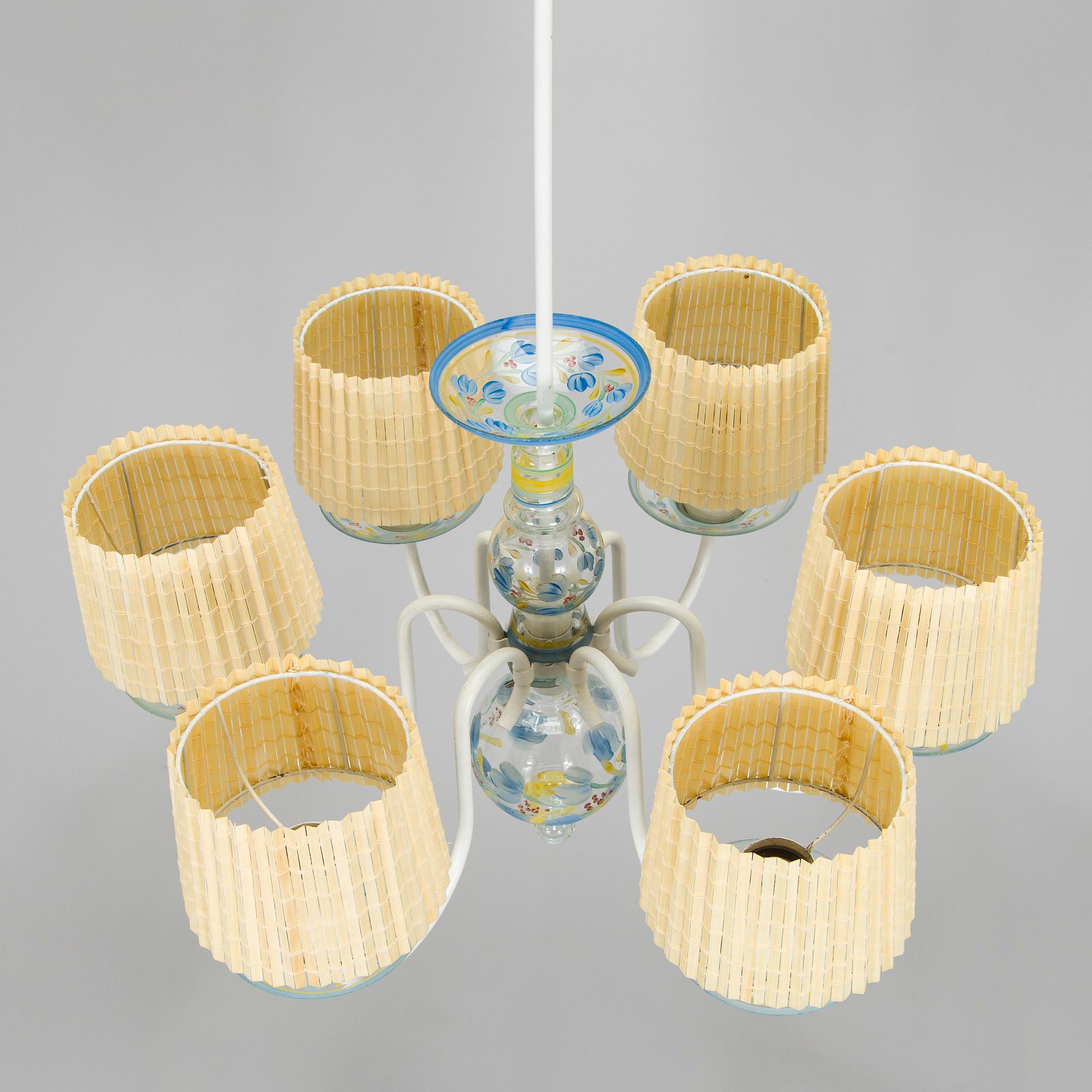 Paavo Tynell, takkrona, modell 1752, för Taito och Köklax Glasbruk, 1940-tal.