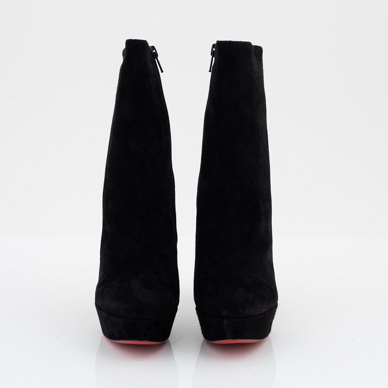Christian Louboutin, a pair of suede and studs boots, size 36 1/2.