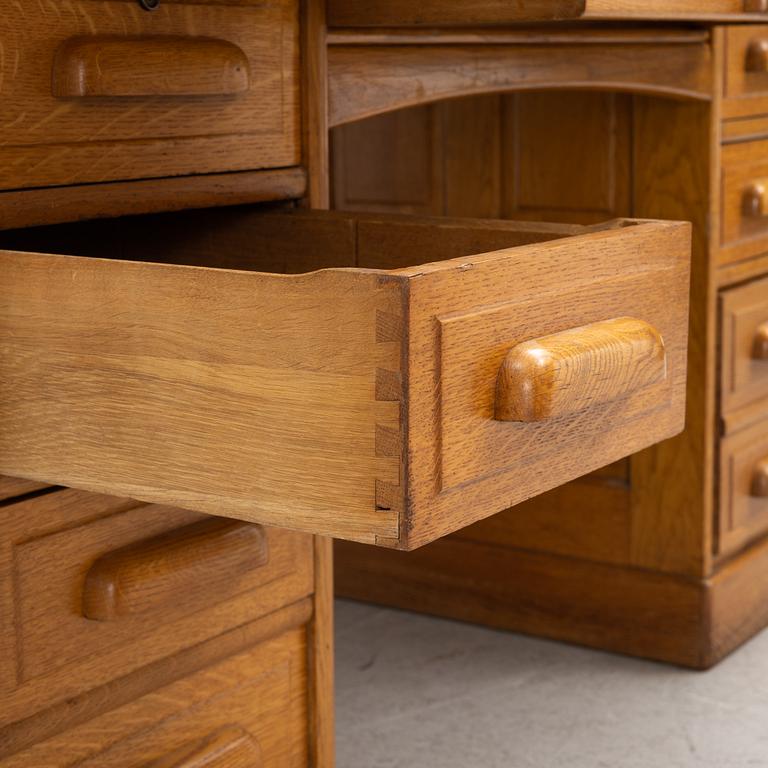 An oak writngdesk with a chair from Åtvidabergs, first part of the 20th century.