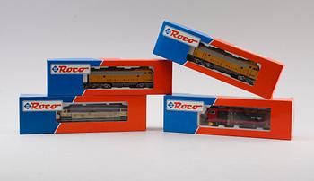 SAMLING MODELLTÅG, 4 delar, Roco, Österrike.