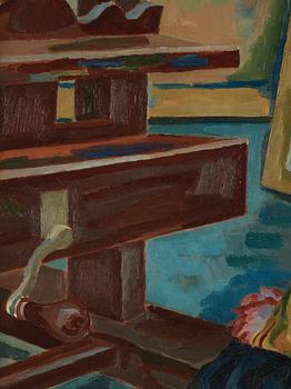 Otte Sköld, Girl sitting by the easel.