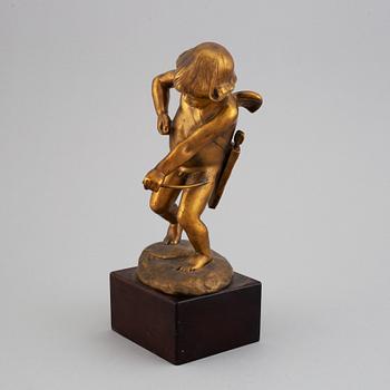 Carl Johan Bonnesen, a patinated bronze sculpture, signed CJB and dated 1915.