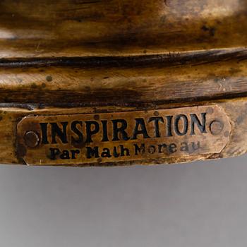 MATHURIN MOREAU (efter), skulptur, brons, Frankrike, omkring år 1900.