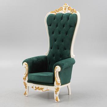 Fåtölj, Louis XV-stil, samtida.