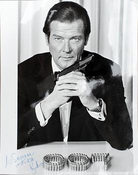 ROGER MOORE f 1927, autograf.