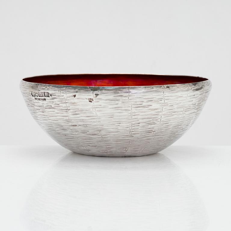 Eva Hidström, an enamelled sterling silver bowl, Kultakeskus, Hämeenlinna Finland, 1973.