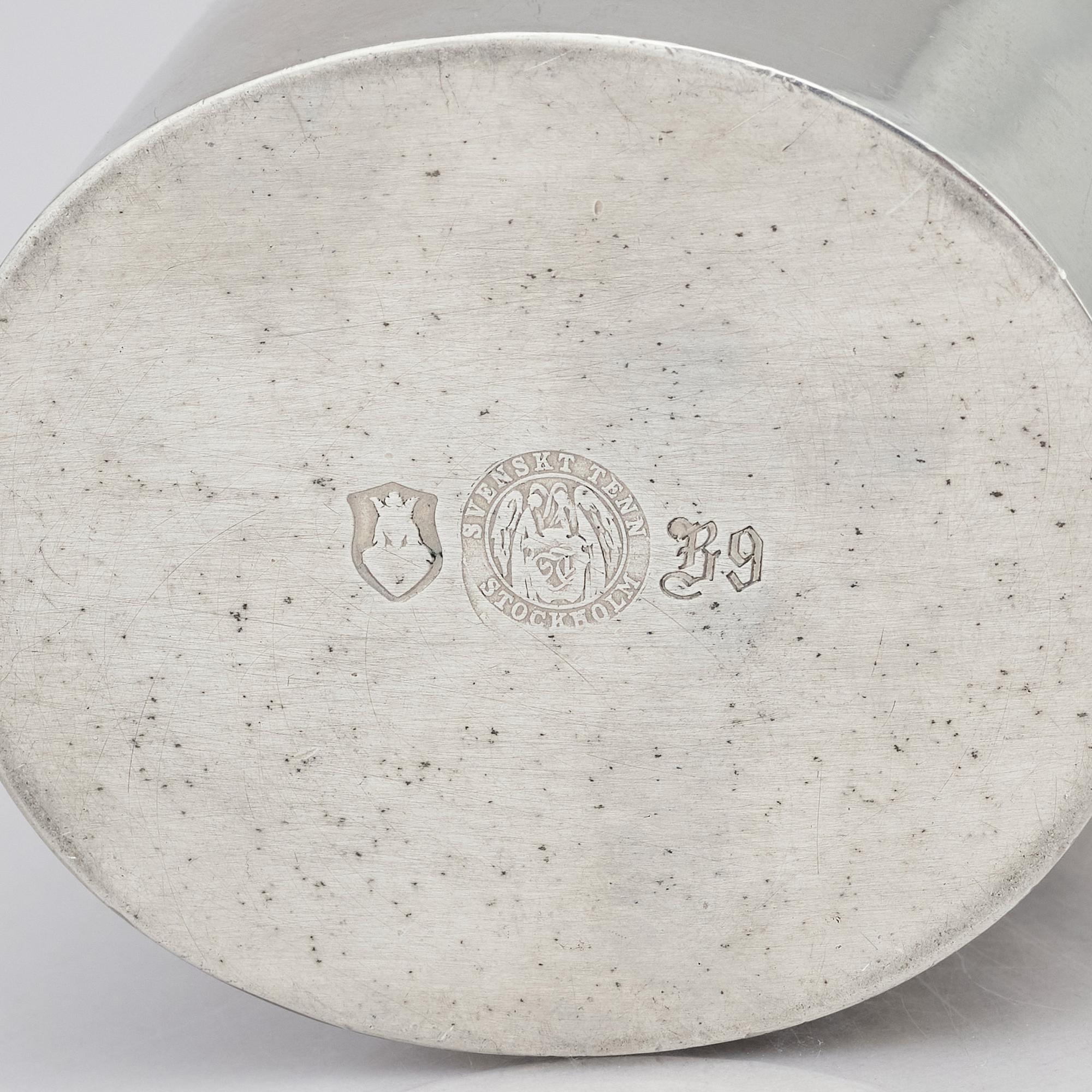 Estrid Ericson, a lidded pewter jar, Svenskt Tenn, Stockholm 1952.