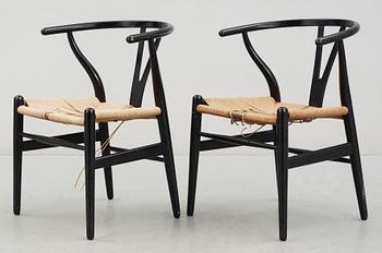 STOLAR, ett par, "Y-stolen", Hans J Wegner, Carl Hansen & Son 1900-tal.