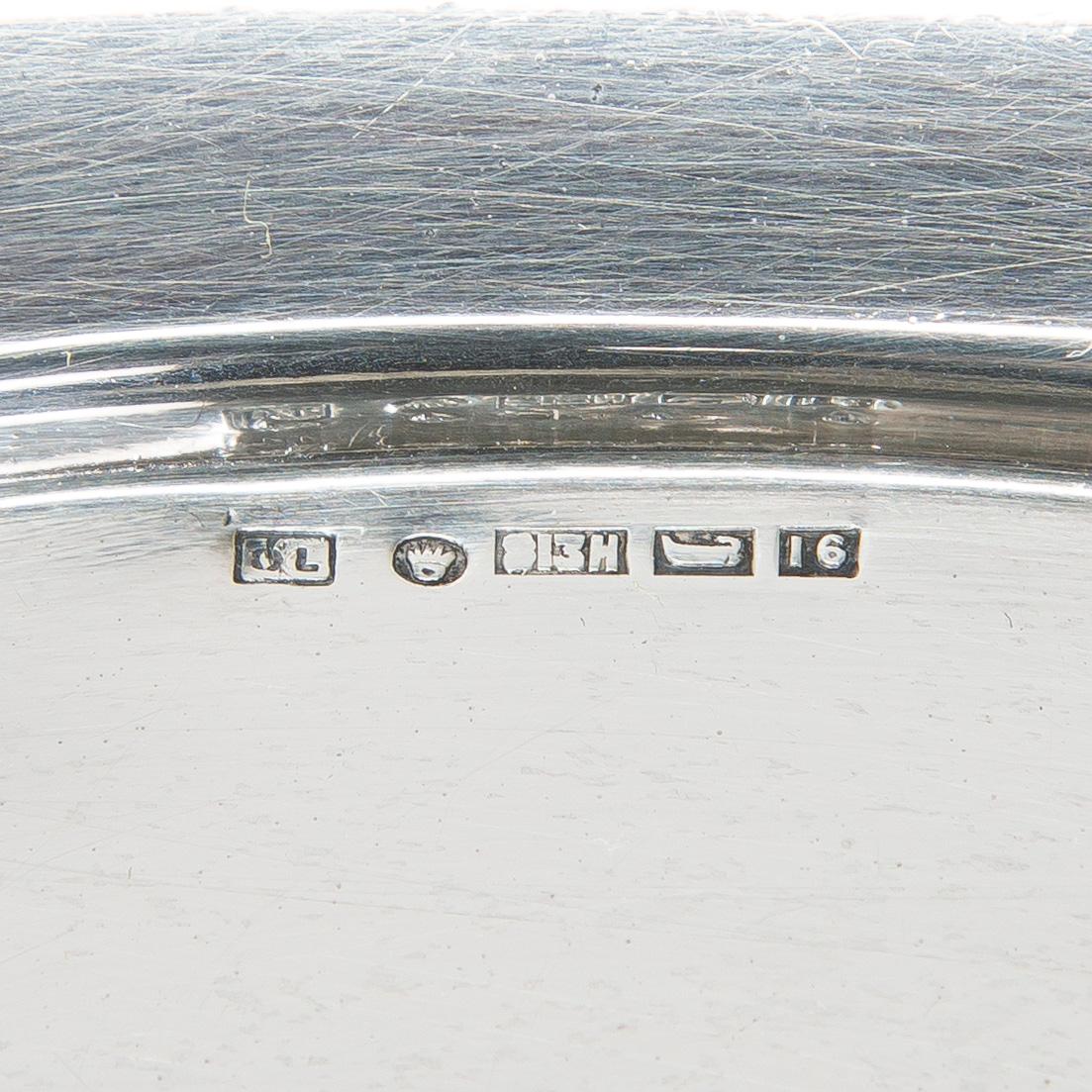 Brickbord, sterlingsilver och mahognyfaner, Mappin & Webb, London 1912, stommen av Paul Boman.