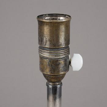 BORDSLAMPA, nysilver, art deco, Elis Bergh, CG Hallberg Stockholm, 1920/30-tal.