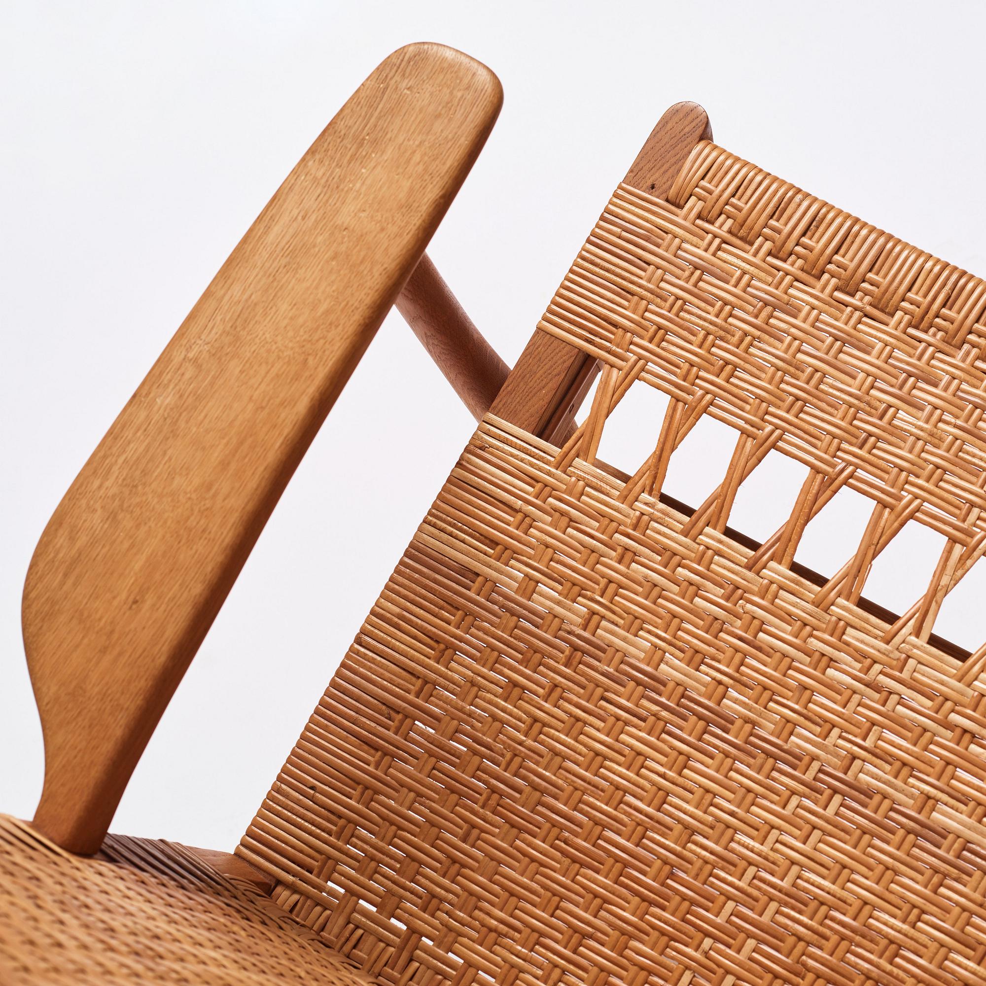 Hans J. Wegner, fåtöljer, ett par "CH27", Carl Hansen & Son, Danmark 1950-tal.