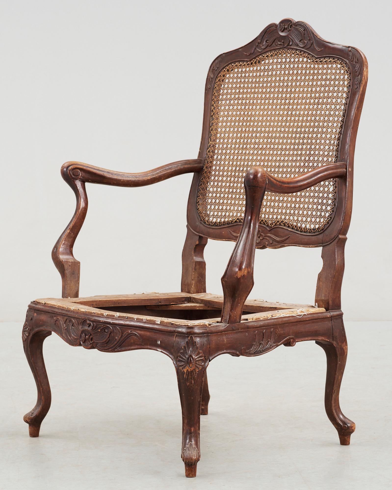 KARMSTOL, rokoko, 1700-talets andra hälft.