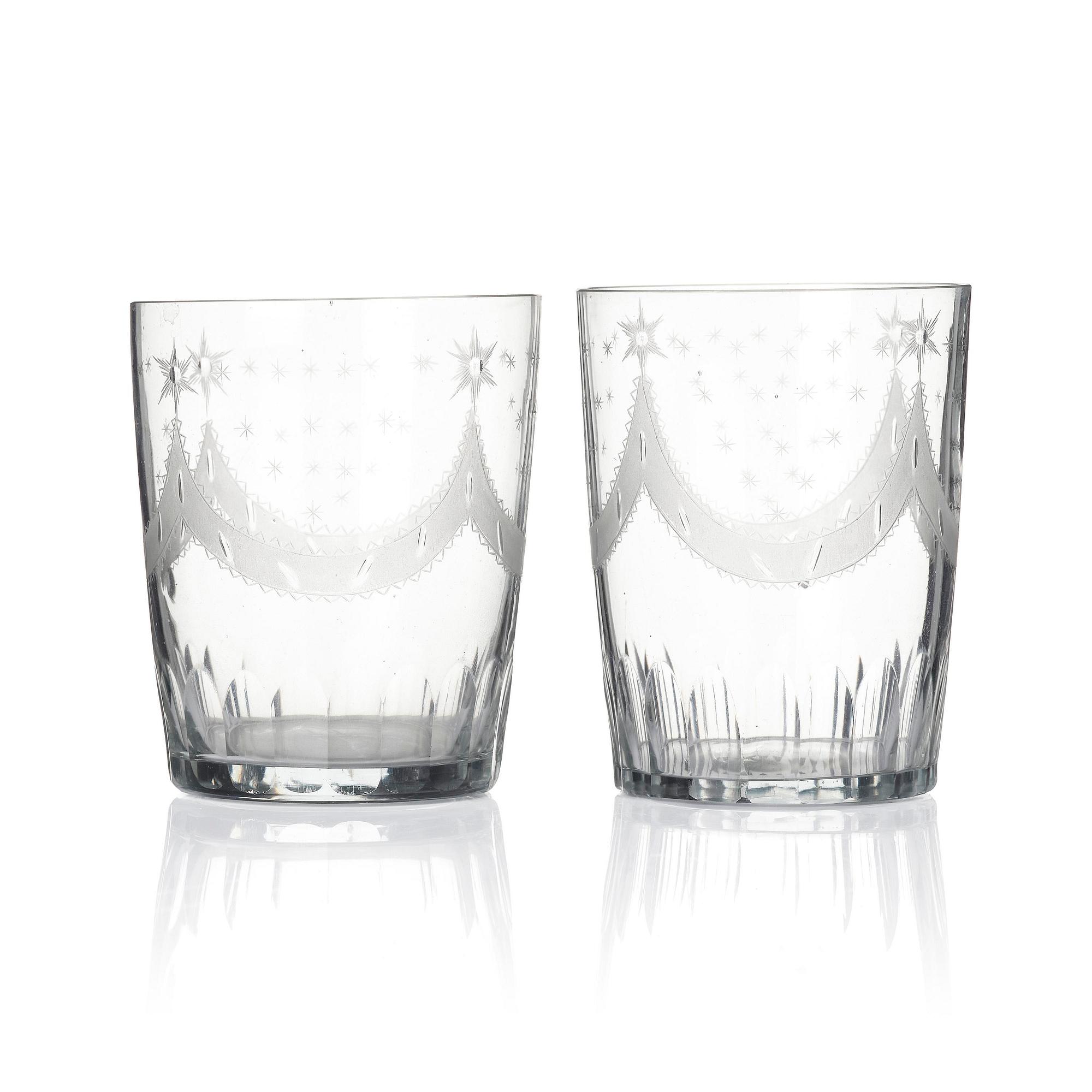 Selter glass, twelve pieces, Sweden circa 1800, Late Gustavian.