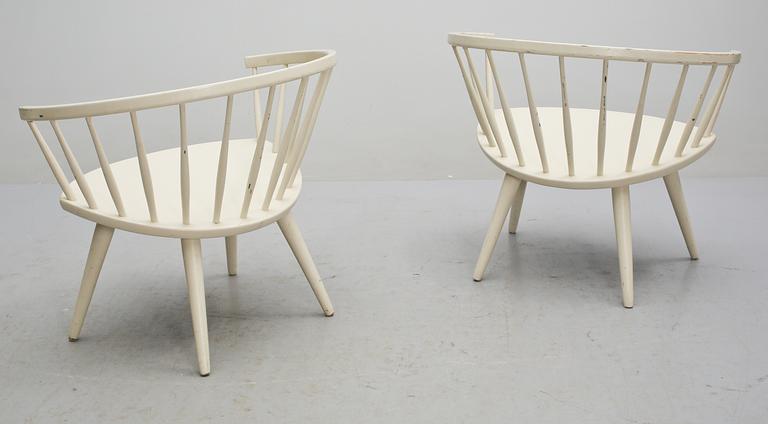 FÅTÖLJER, ett par, "Arka", Yngve Ekström, 1900-talets andra hälft.