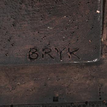 Rut Bryk, relief, stengods, signerad BRYK.