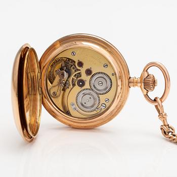 Pocket watch, 58 mm, with watch chain.