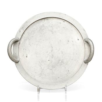 406. Björn Trägårdh, a pewter tray, Svenskt Tenn, Stockholm 1932.