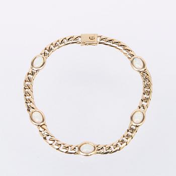 Armband, 14K guld med opaler.