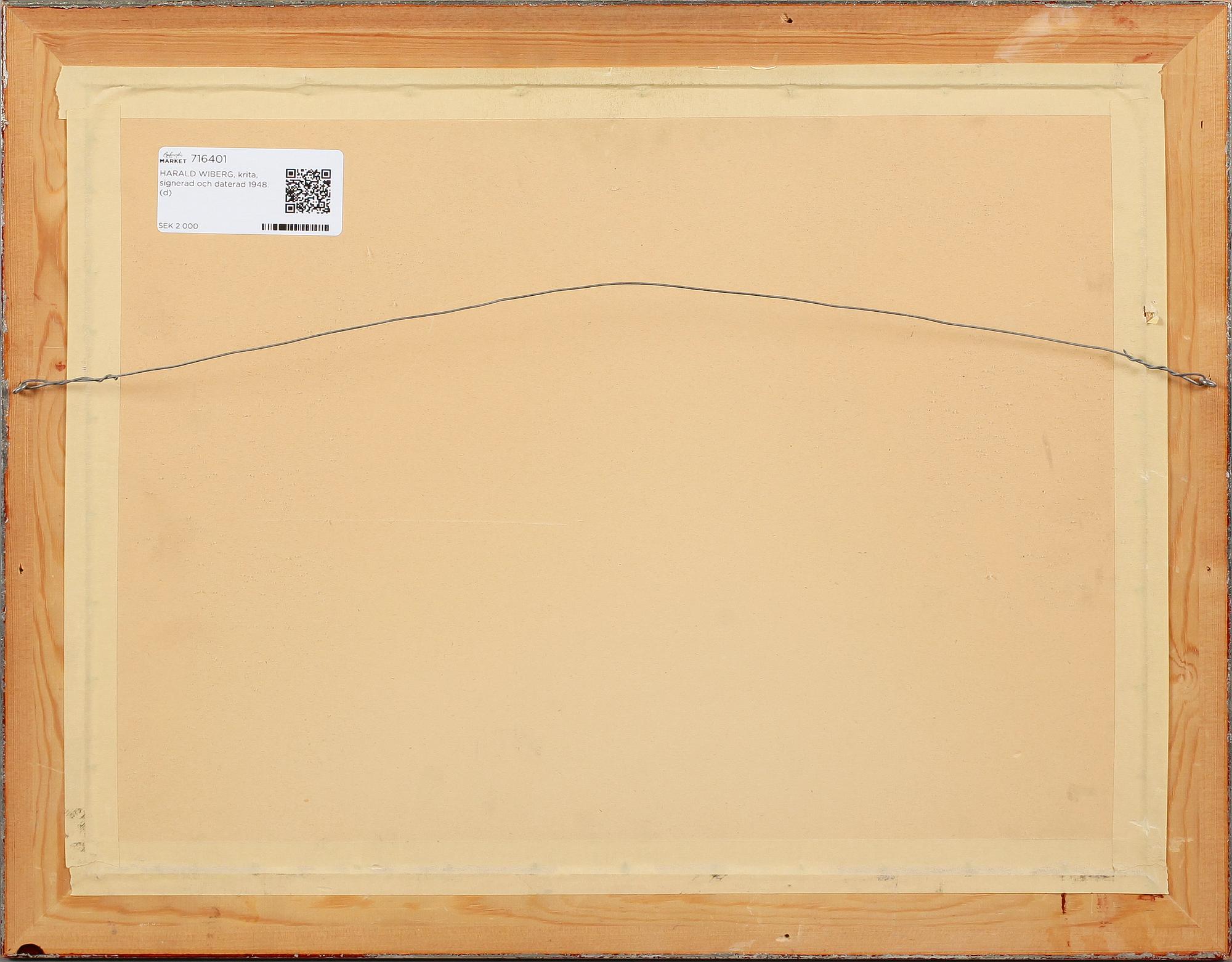 HARALD WIBERG, krita, signerad och daterad 1948.