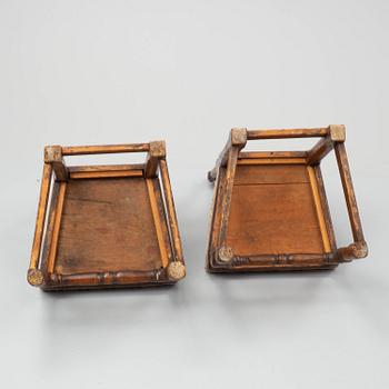 Four 18th century chairs.