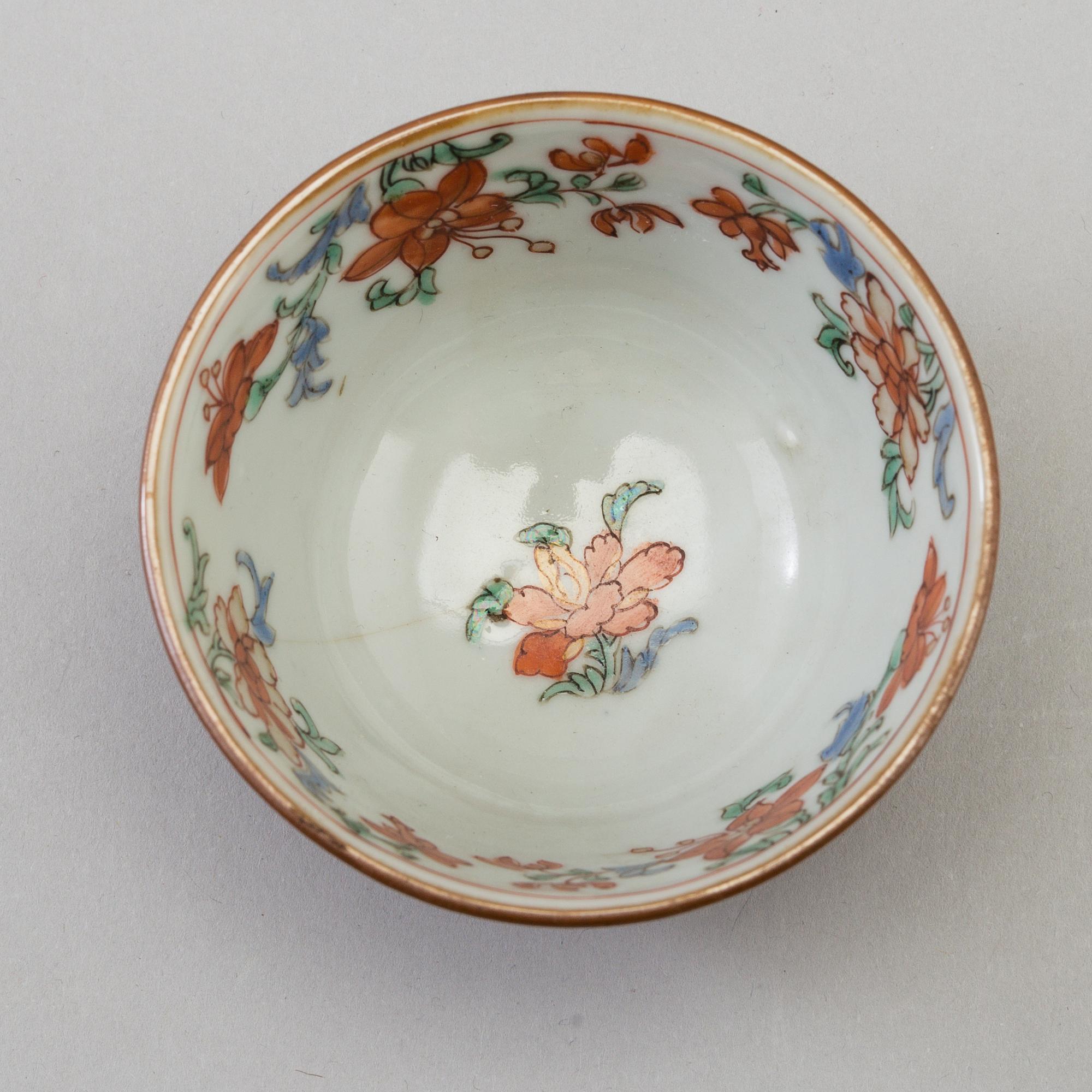 KOPP med FAT, kompaniporslin. Qingdynastin, Qianlong (1736-95).