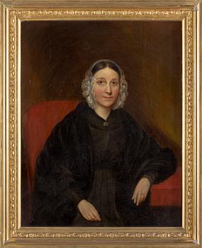 OKÄND KONSTNÄR, olja på duk, ett par, 1800-talets mitt.