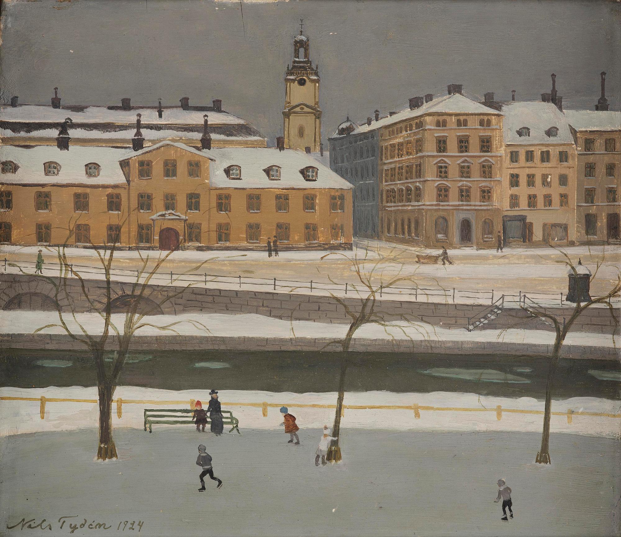 Nils Tydén, Ryningska palatset seen from Riddarholmen.