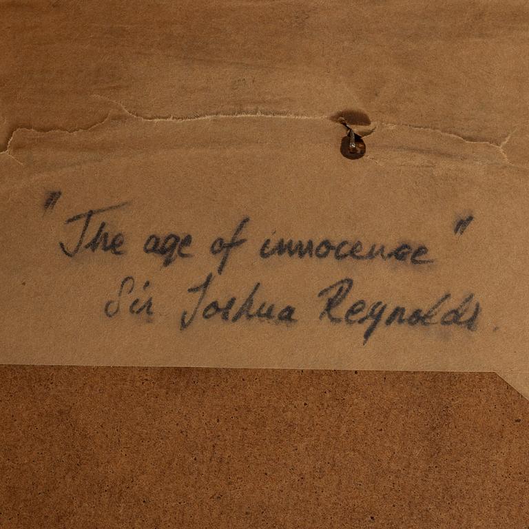 JOSHUA REYNOLDS, kopia efter, olja på pappannå.