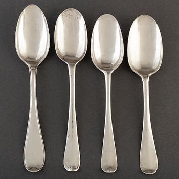 4 silver spoons, among others Magnus Frölin Eksjö (1752-60).