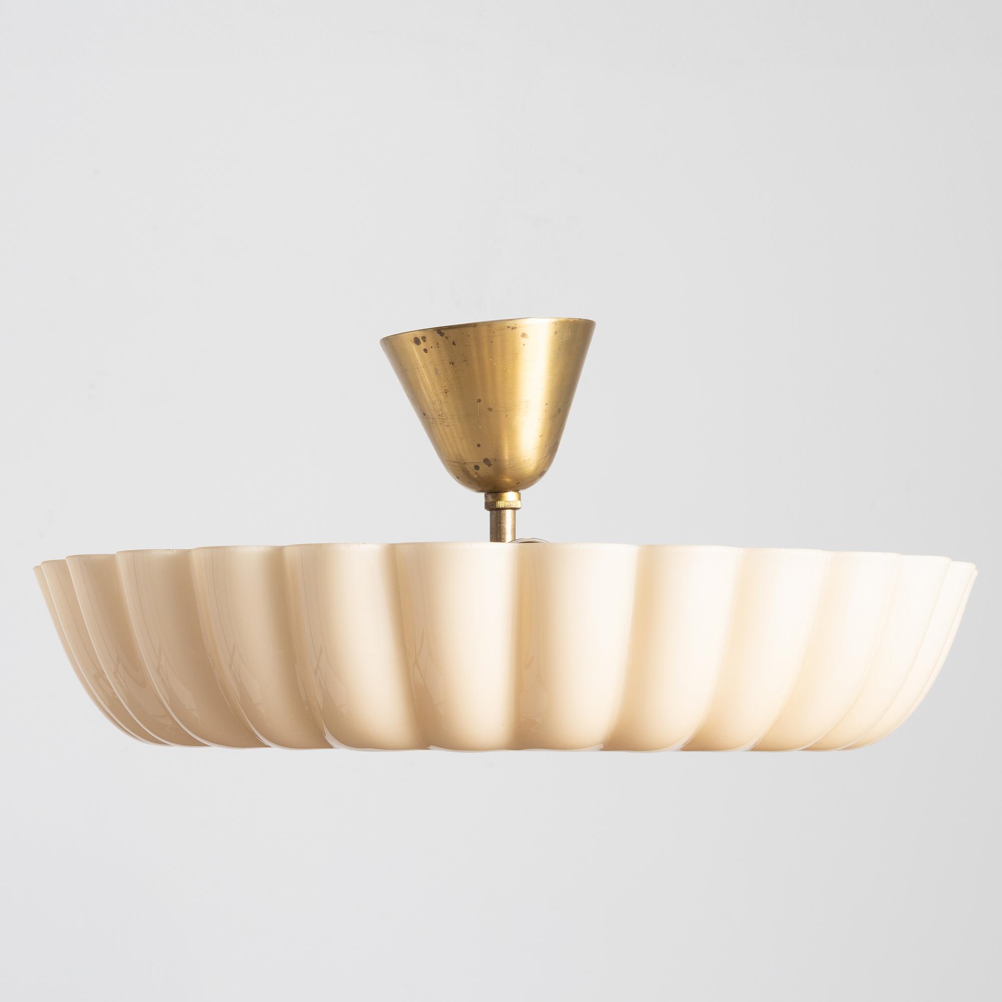 Harald Notini, a ceiling lamp, Arvid Böhlmarks Lampfabrik, Stockholm, 1940s.
