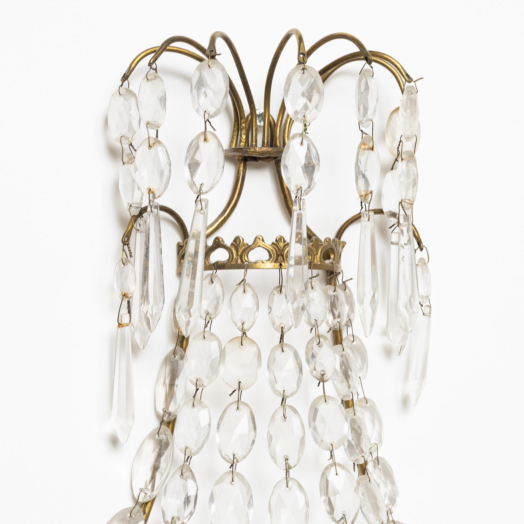 A pair of Empire style wall sconces, mid-20th Century.