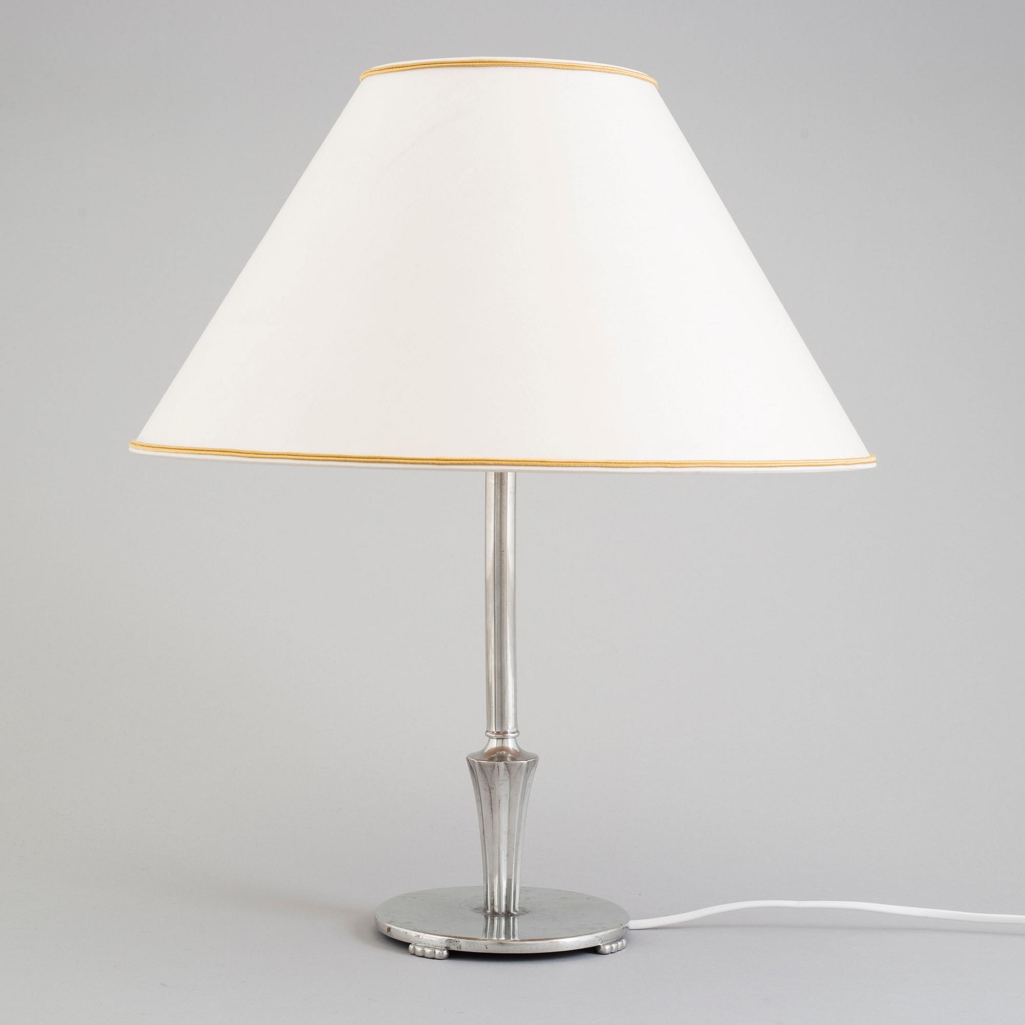 a pewter table light from 1930.