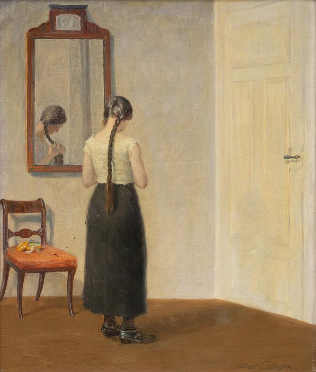 Albert Petersen, Interiör med ung kvinna.