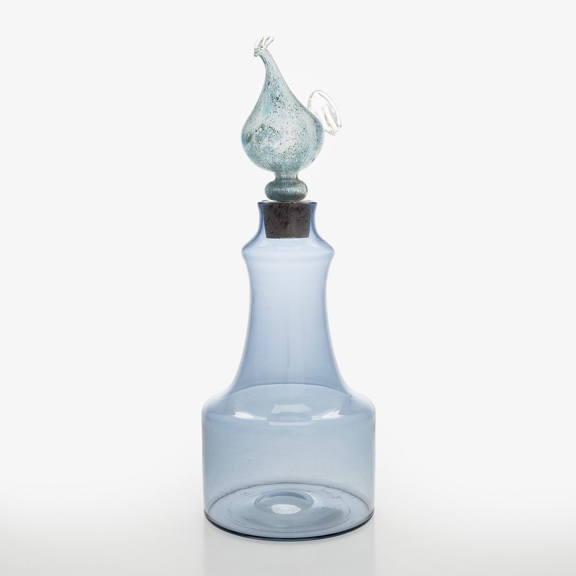 Kaj Franck, karahvi, "1502/KF 502", lasia, signeerattu K. Franck Nuutajärvi Notsjö -61.