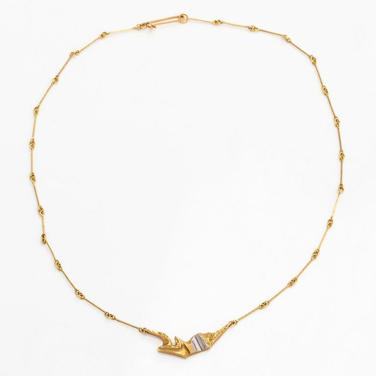 Björn Weckström, halssmycke, "Jonathan", 18K guld, platina, Lapponia 1998.