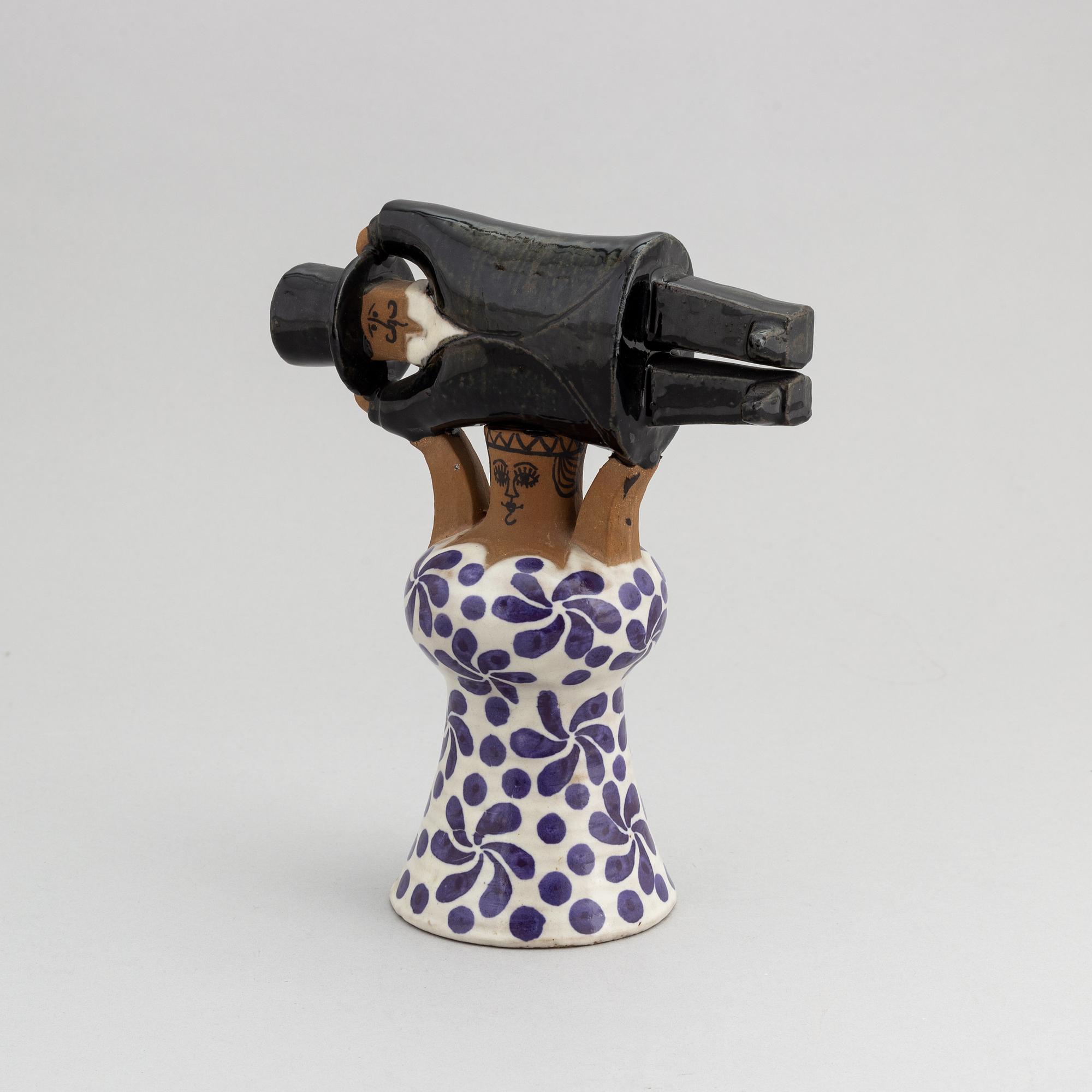 Lisa Larson, a stoneware figurine, 'Samhällsdebatten', Gustavsberg.