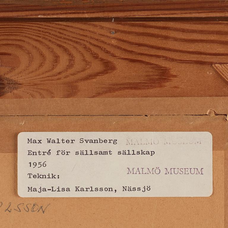Max Walter Svanberg, "Entré för sällsamt sällskap".