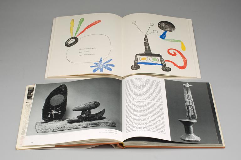 BÖCKER, 2 st. Bl.a. "A toute épreuve. Gravures sur bois de Joan Miró". Av Paul Éluard,  New York, 1984.