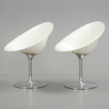 STOLAR, 2 st, "Eros", Philippe Starck för Kartell, Italien, 1900-/2000-tal.