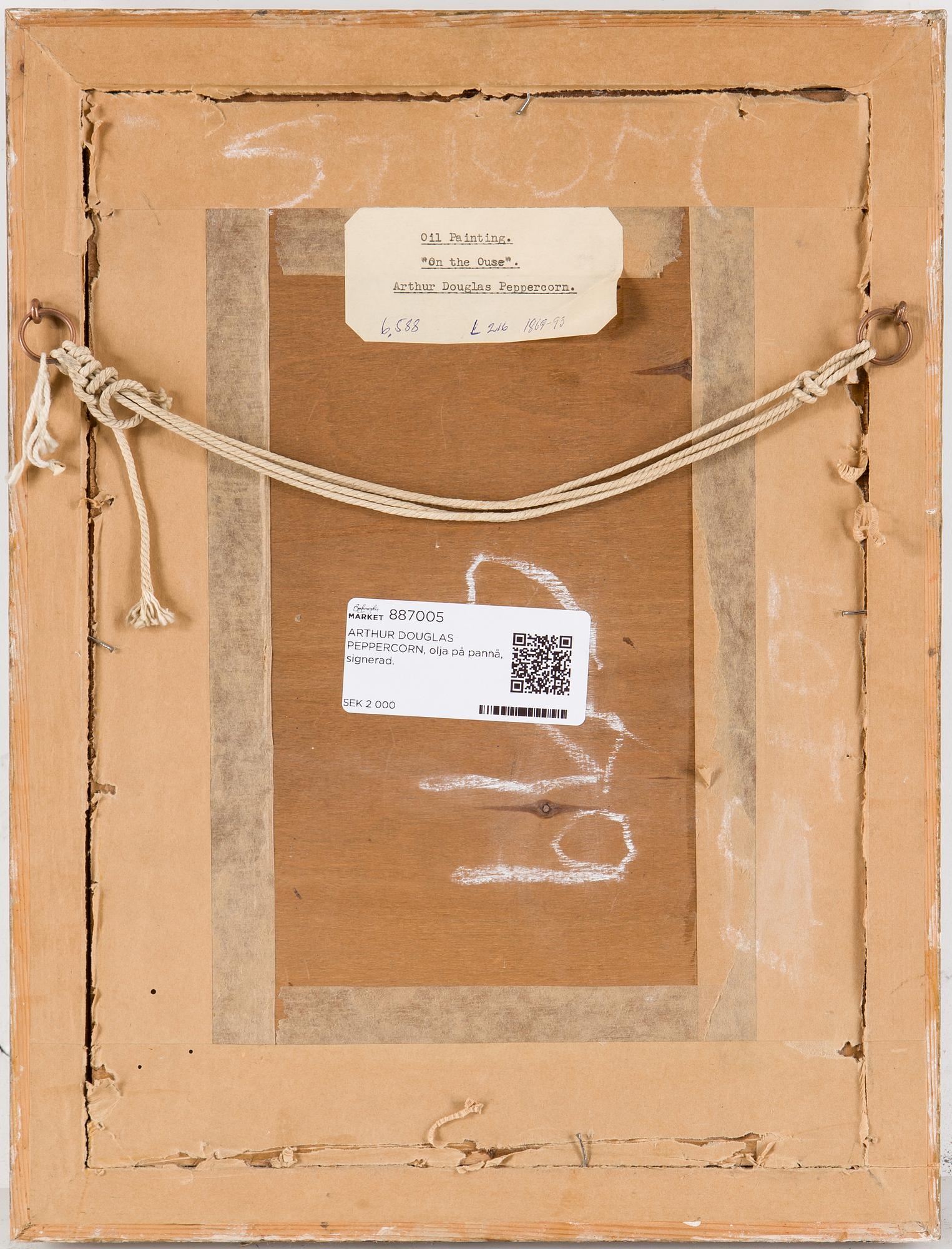 ARTHUR DOUGLAS PEPPERCORN, oil on board, signed.