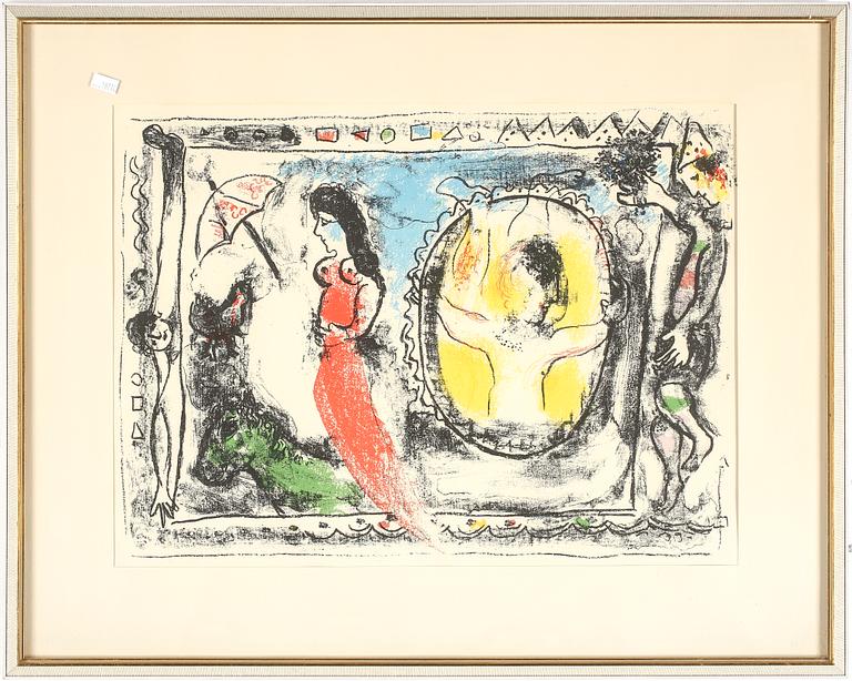 MARC CHAGALL, efter, färglitografi.